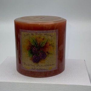 VINTAGE Bath & Body Works Pillar Candle Blissful BlackBerry Sealed